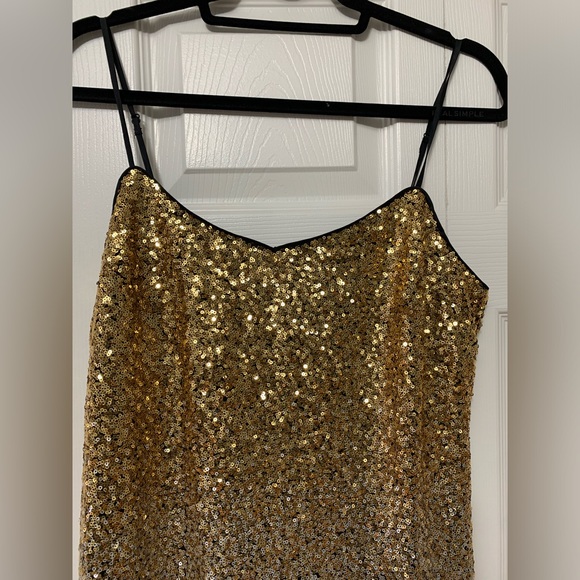 New J. Crew Collection Gwenyth Gold & Silver Ombré Sequin Slipdress Size 8 - Picture 2 of 15